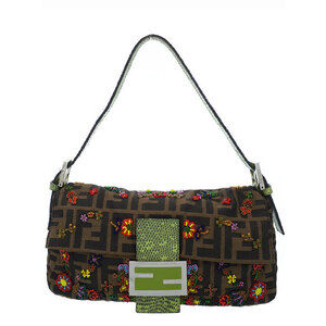 FENDI Zucca Bucket Bag Beaded Embroidery